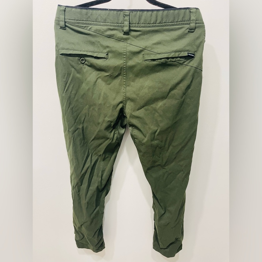 Volcom Men's Forest Green Chinos - Picture 2 of 3